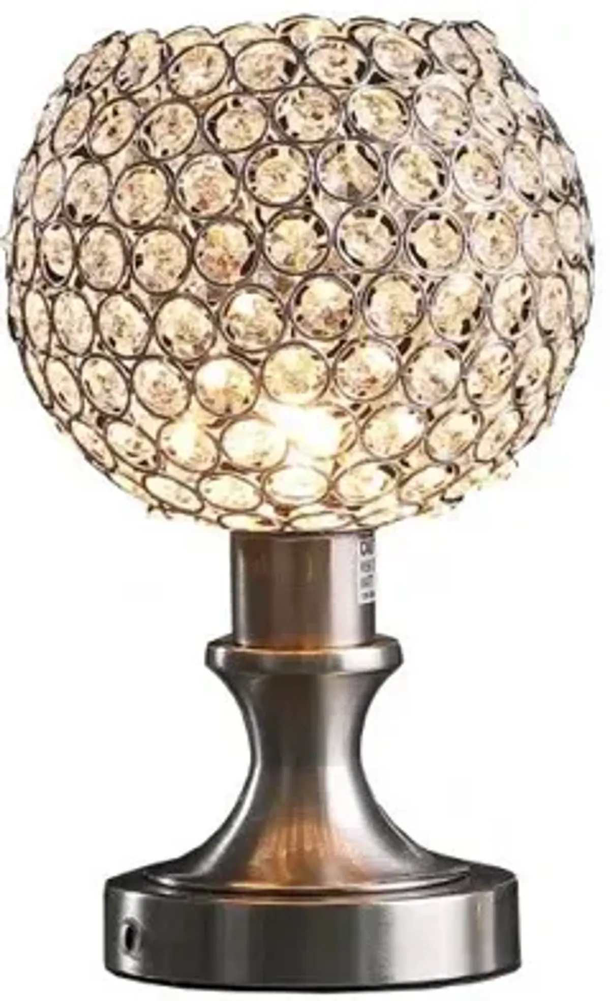 Globe LED Table Lamp With Clear Globe Shade - Silver