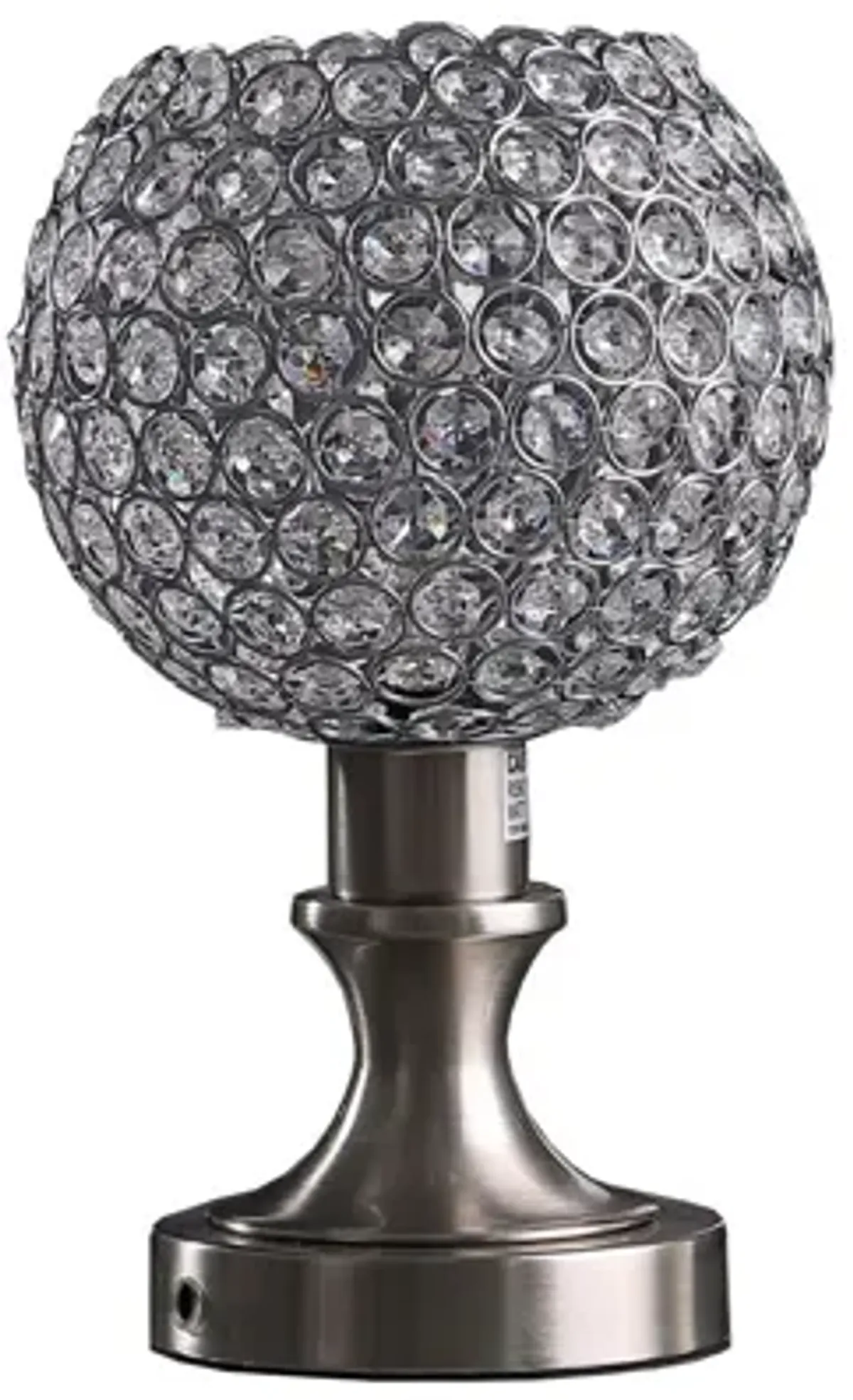 Globe LED Table Lamp With Clear Globe Shade - Silver