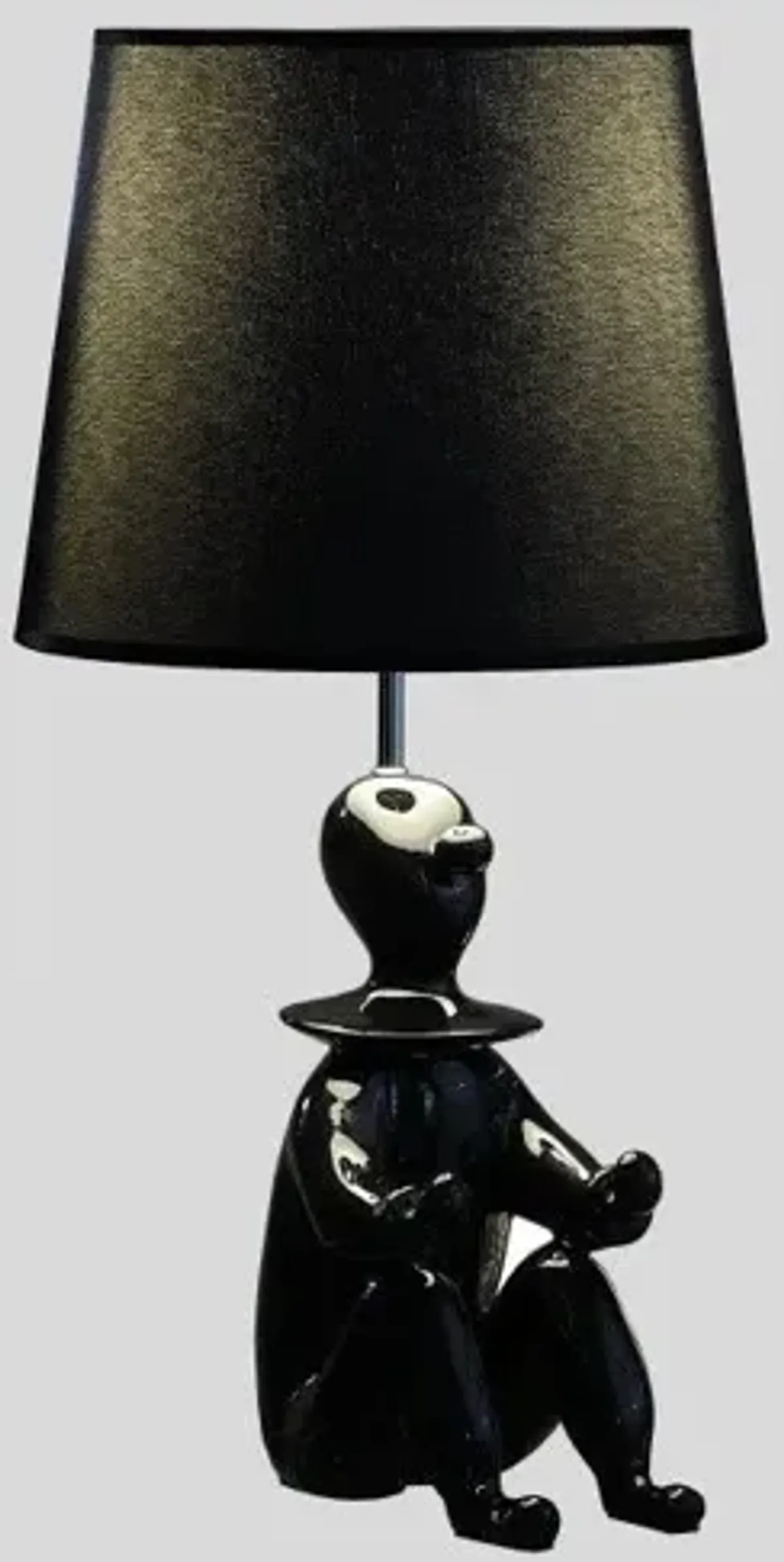 Sculptural Clown Phone Holder Desk Lamp - Black