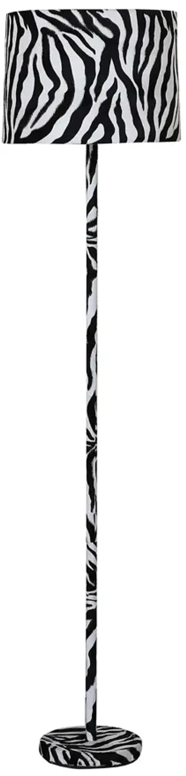 59" Bedside Table Lamp With White Drum Shade - White