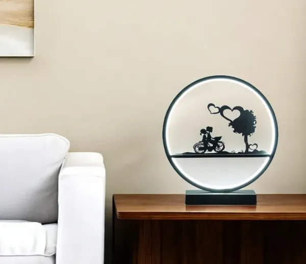 13" Bedside LED Table Lamp - Black