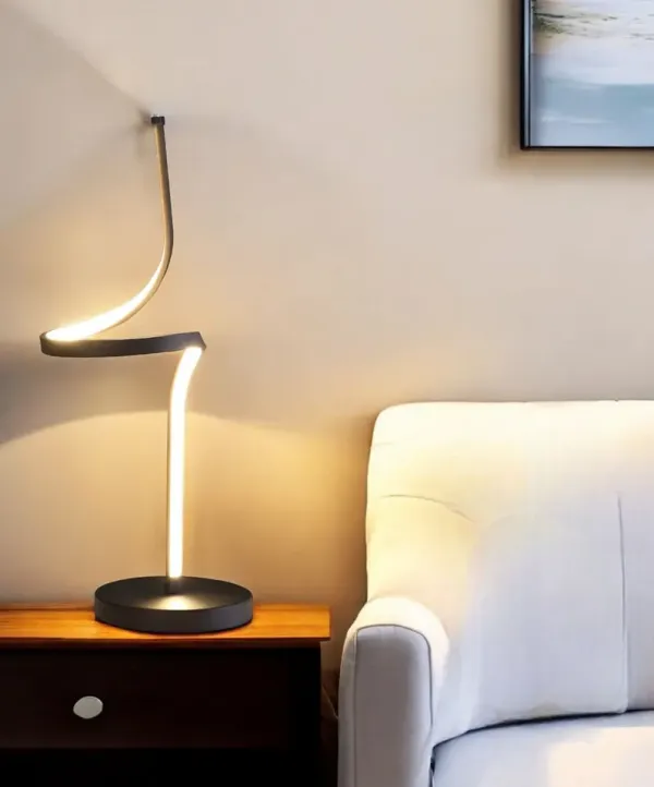 22" Bedside LED Table Lamp - Black