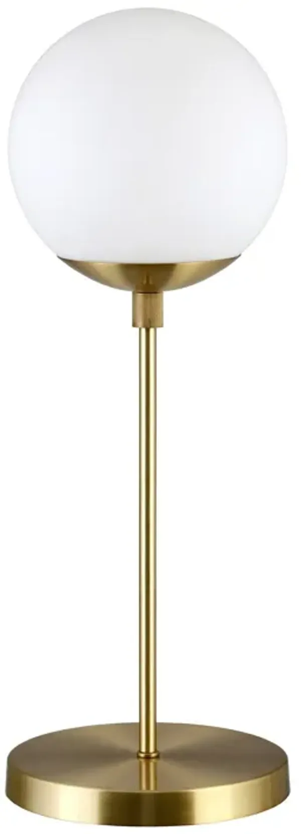 Metal Globe Table Lamp With Clear Globe Shade - Brass