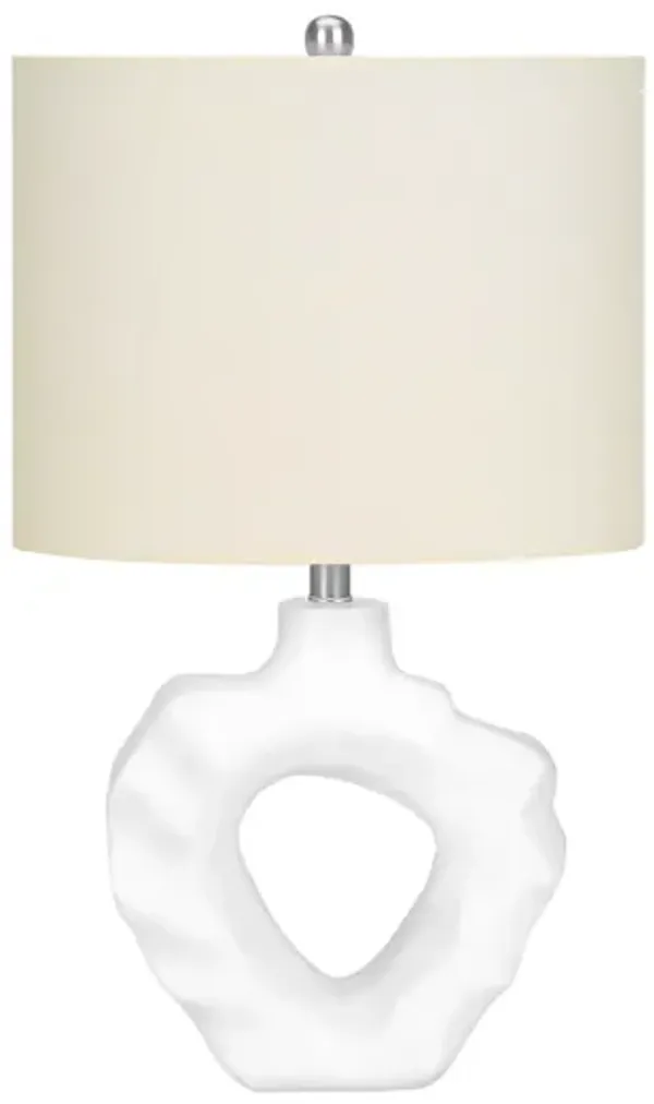 Novelty Table Lamp With Drum Shade - Cream