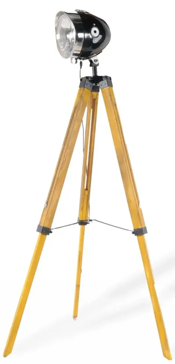 Floor Lamp With Cone - Distressed Tripod