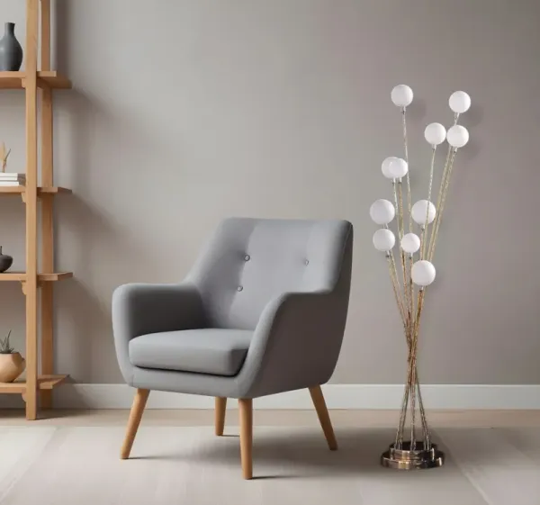 Eleven Light LED Metal Floor Lamp - Antiqued Gold