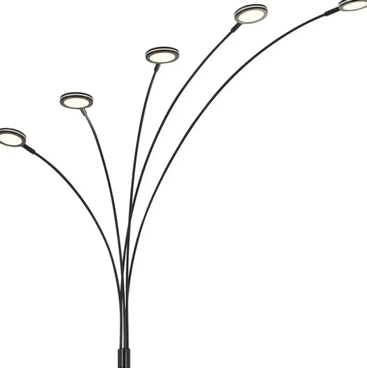 Five Light LED Arc Floor Lamp - Bronze