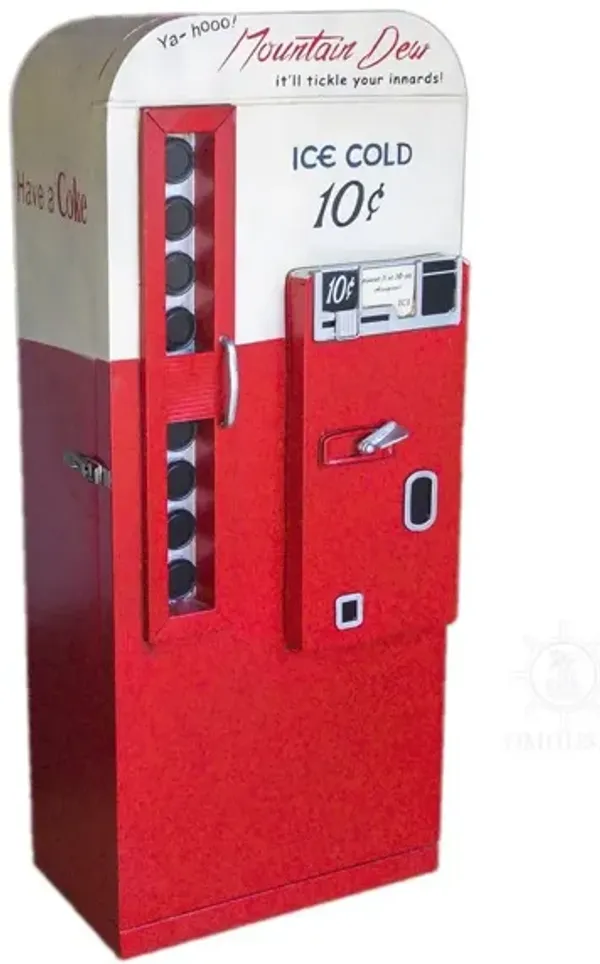Coca-Cola Vending Machine Storage - Red White