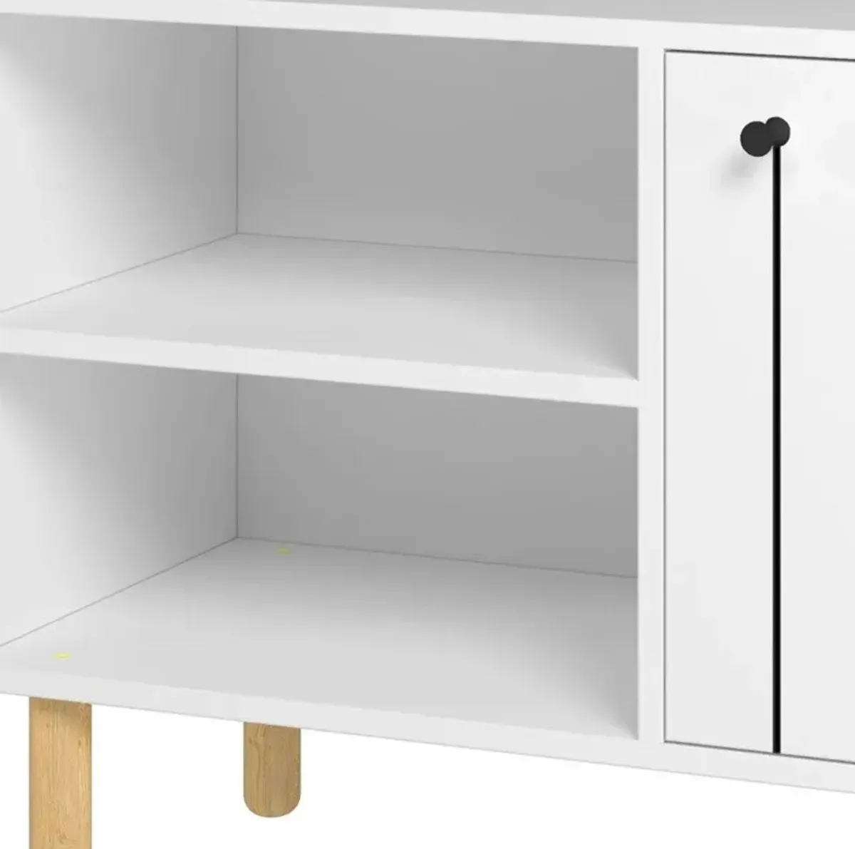 Iko Modern Sideboard Open Cubbie Cabinet - White