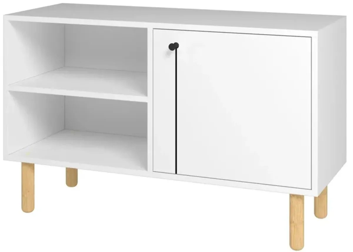 Iko Modern Sideboard Open Cubbie Cabinet - White