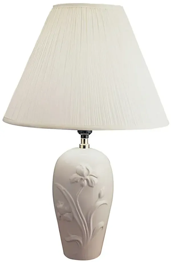 Iris Urn Shape Table Lamp - Ivory
