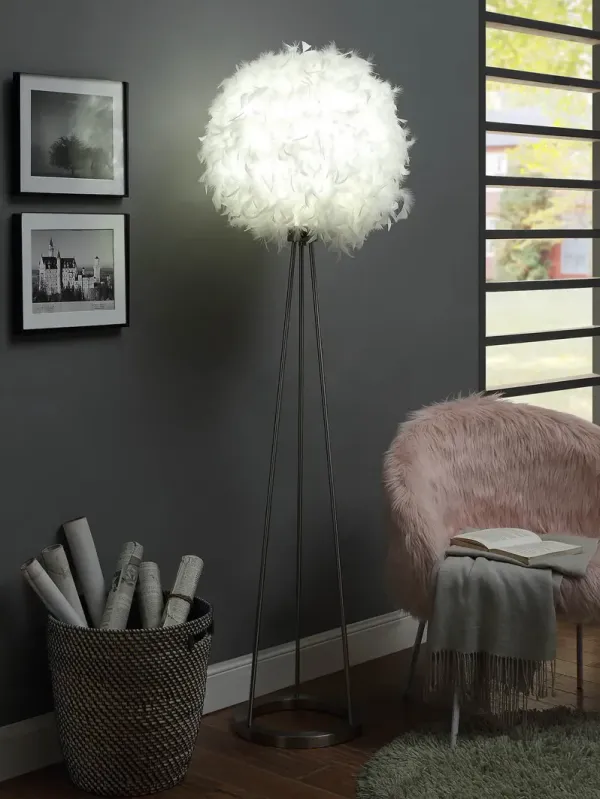 Metal Floor Lamp - Sand Nickel