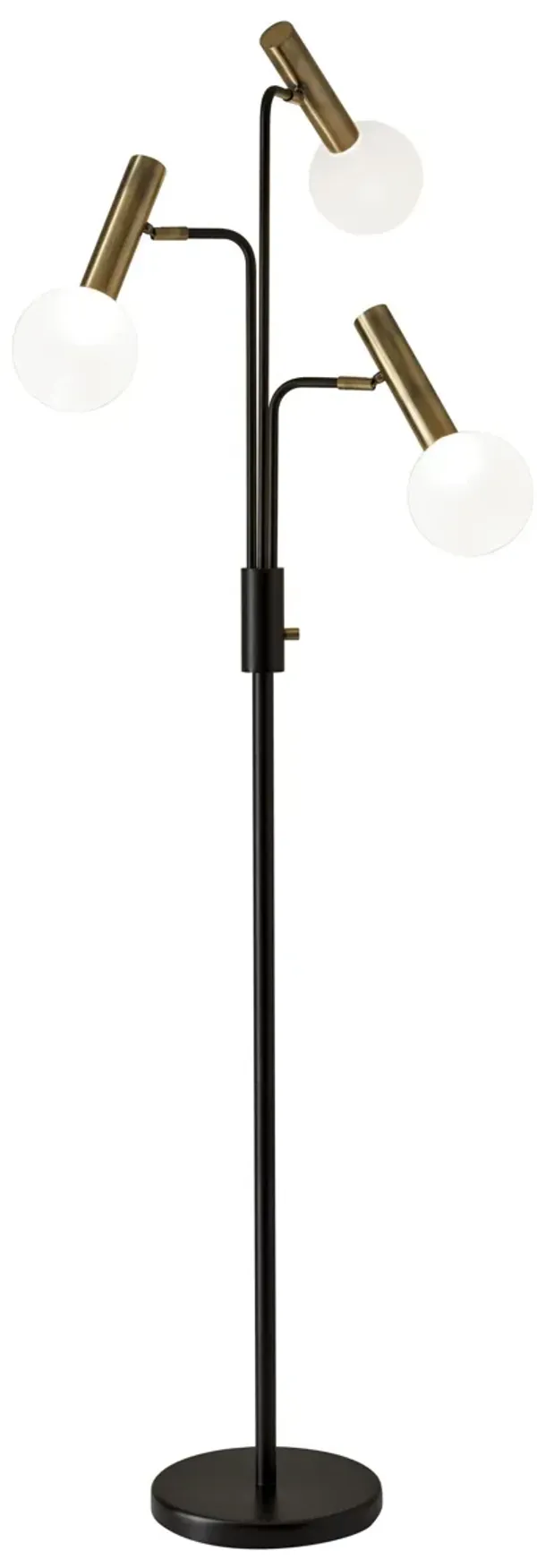 Three Light Novelty Floor Lamp - Black