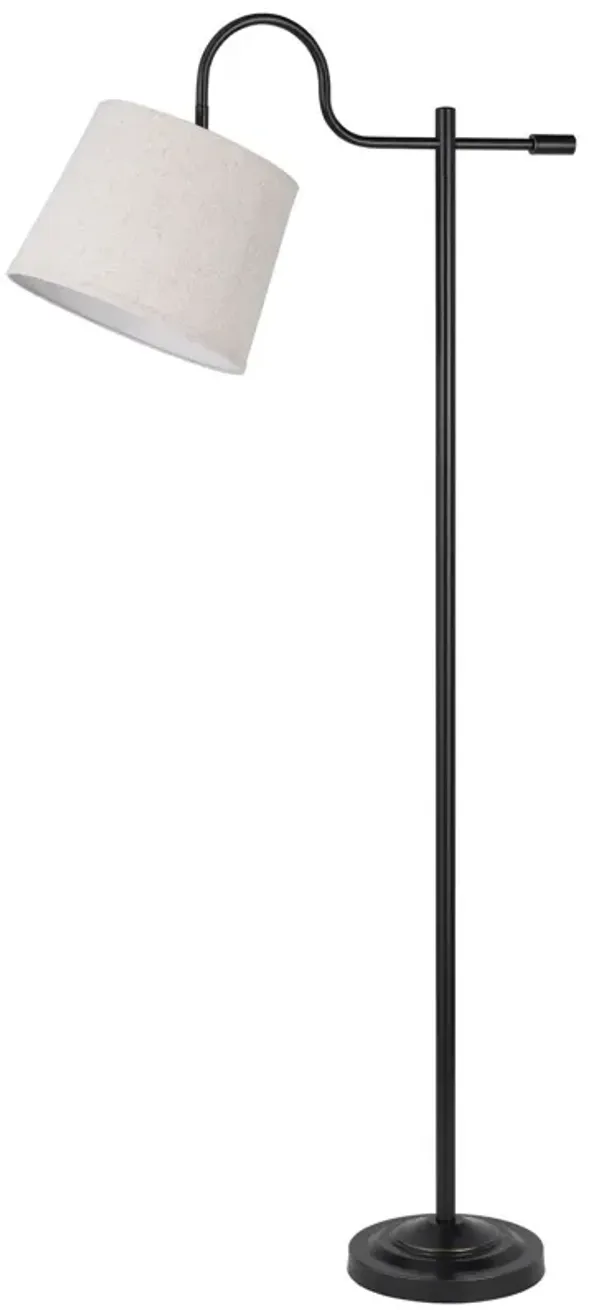 Adjustable Traditional Shaped Floor Lamp With Gray Square Shade - Bronze