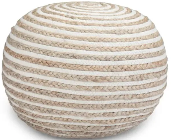 Yolanda - Round Pouf - Natural