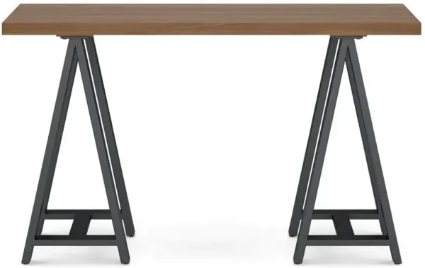 Sawhorse - Solid Walnut Veneer And Metal Console Sofa Table - Walnut