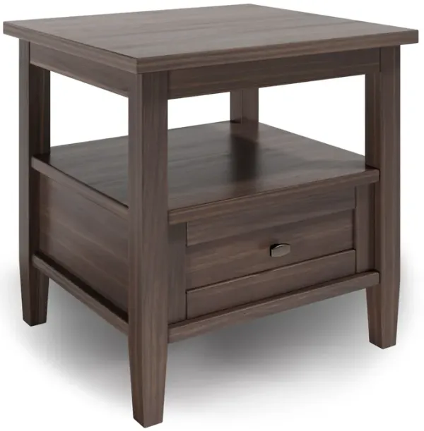 Warm Shaker - End Table - Warm Walnut Brown