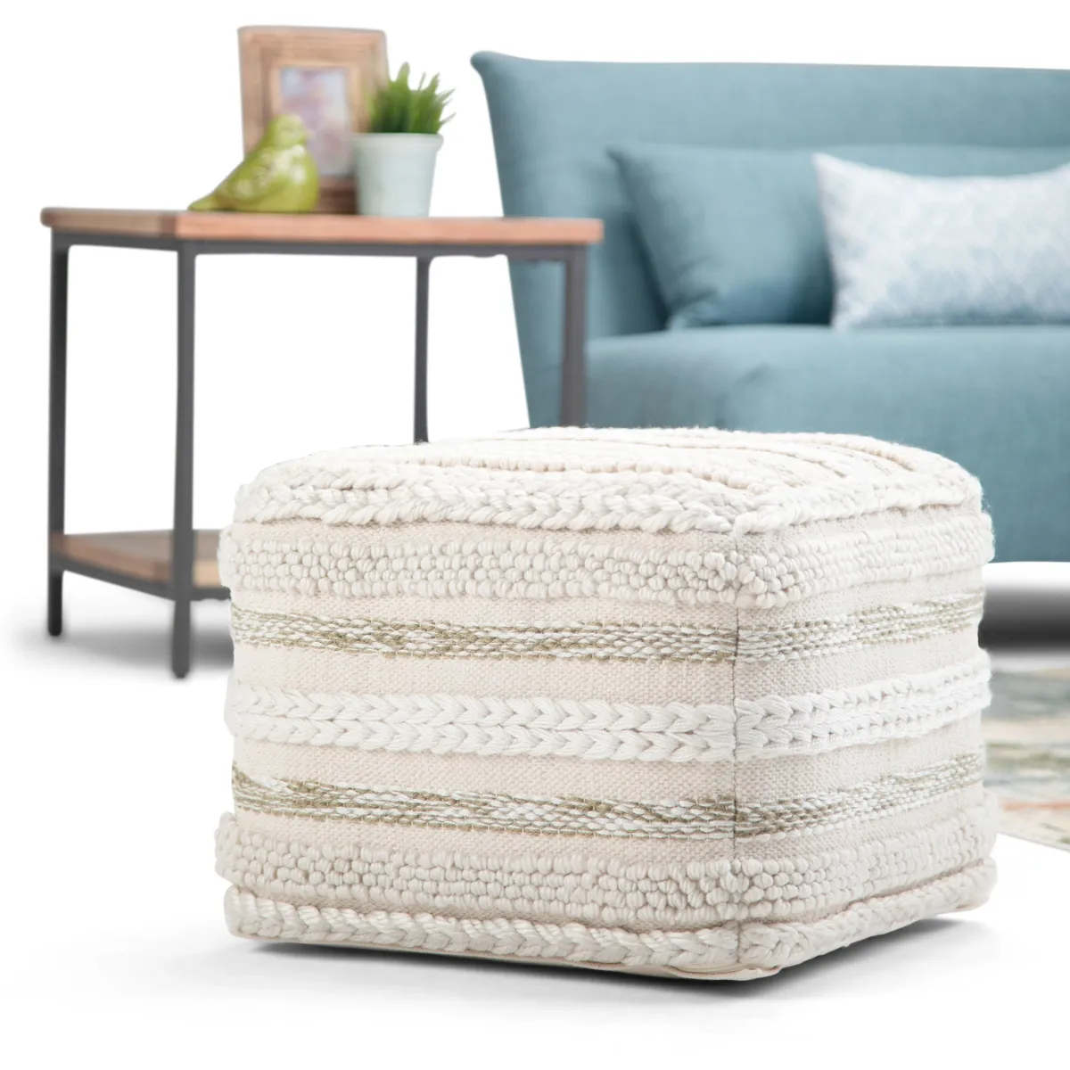 Sommer - Handcrafted Square Pouf