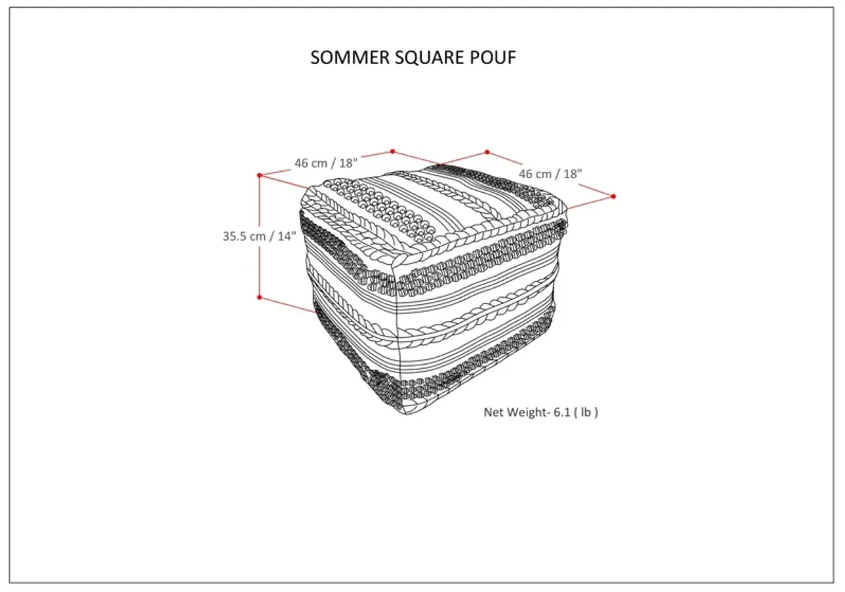 Sommer - Handcrafted Square Pouf