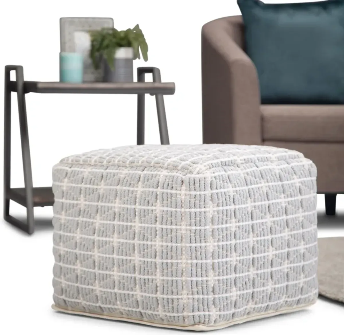 Noreen - Upholstered Square Pouf