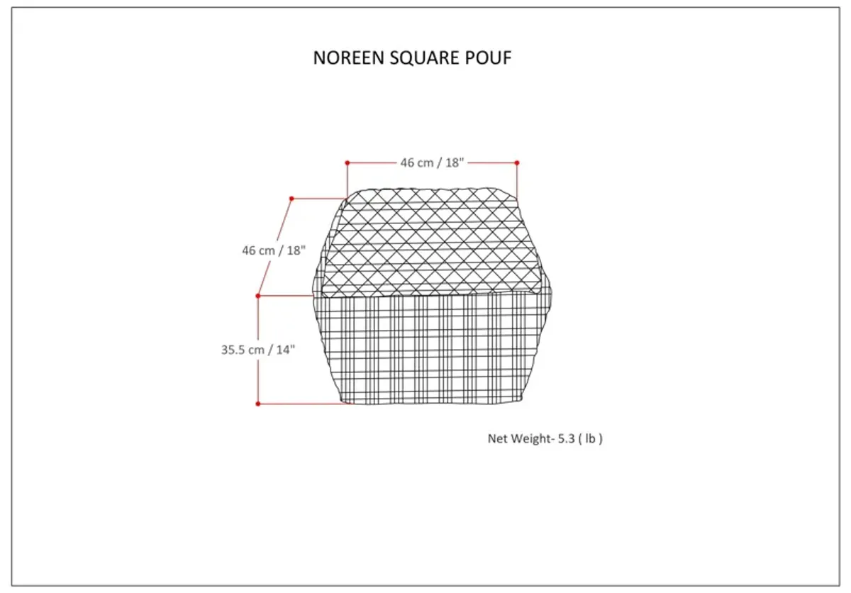 Noreen - Upholstered Square Pouf