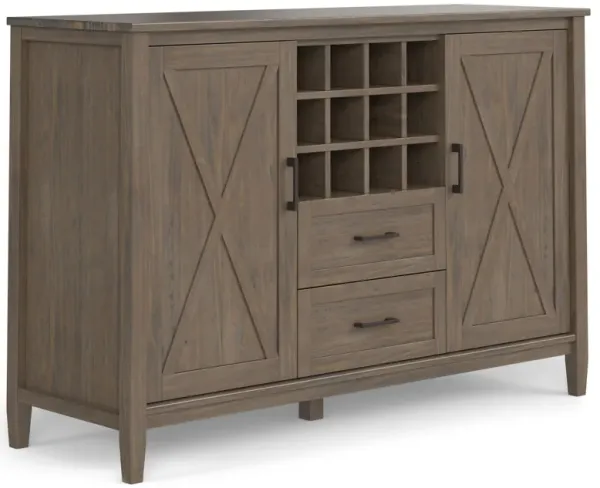 Ela - Sideboard With Wine Storage - Smoky Brown
