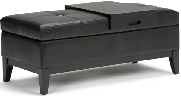 Oregon - Contemporary Storage Ottoman Bench With Tray