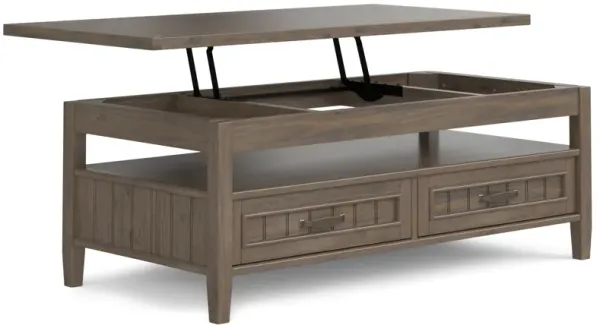 Lev - Lift Top Coffee Table - Smoky Brown