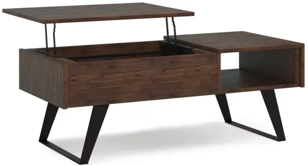 Lowry - Lift Top Coffee Table - Distressed Charcoal Brown