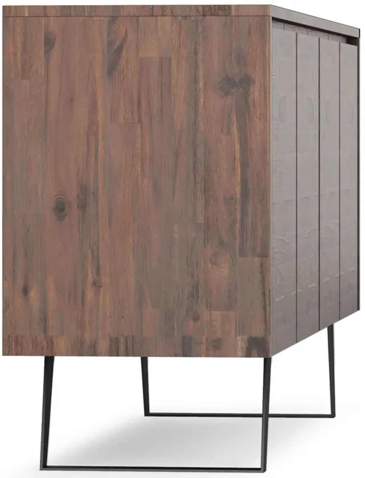 Lowry - Large 4 Door Sideboard Buffet - Distressed Charcoal Brown