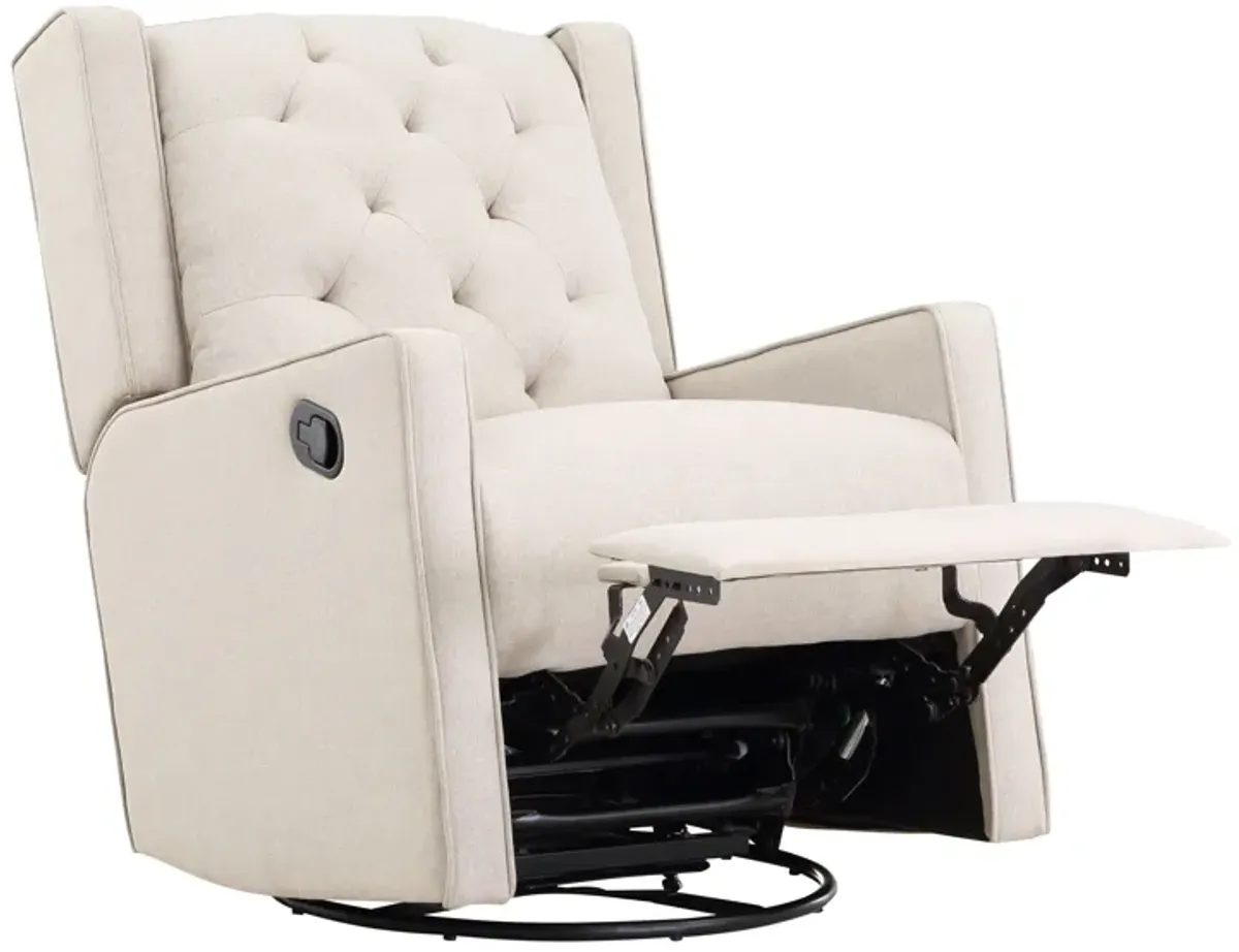 Milah - Gliding Swivel Recliner Tufted