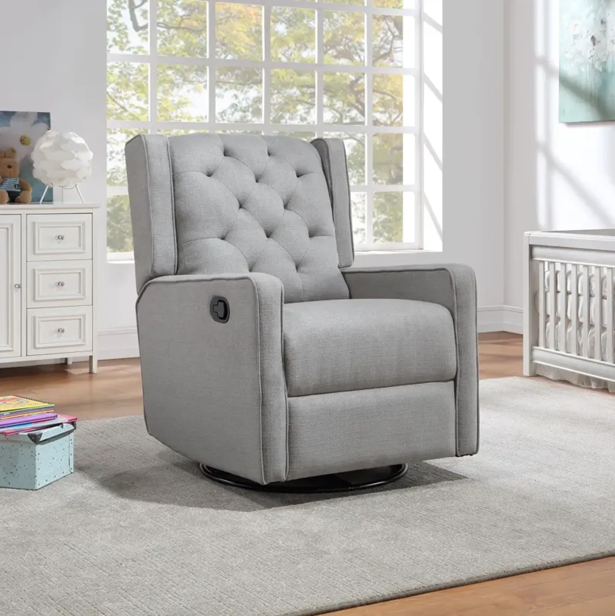 Milah - Gliding Swivel Recliner Tufted