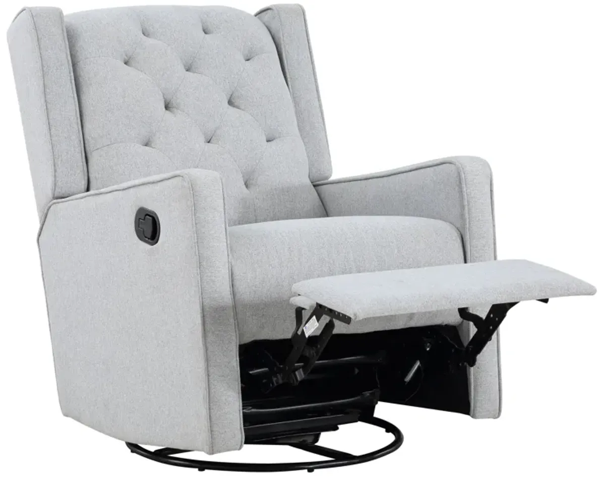 Milah - Gliding Swivel Recliner Tufted