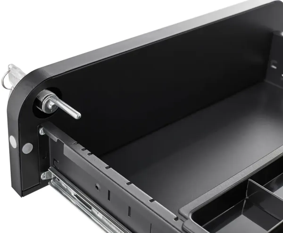 3 Drawer Mobile File Cabinet Under Desk Office, Simple Style Versatile Storage Cabinet For Legal / Letter / A4 Files, 5 Wheel Design Anti-Tilting Cold Rolled Steel Waterproof Moisture-Proof