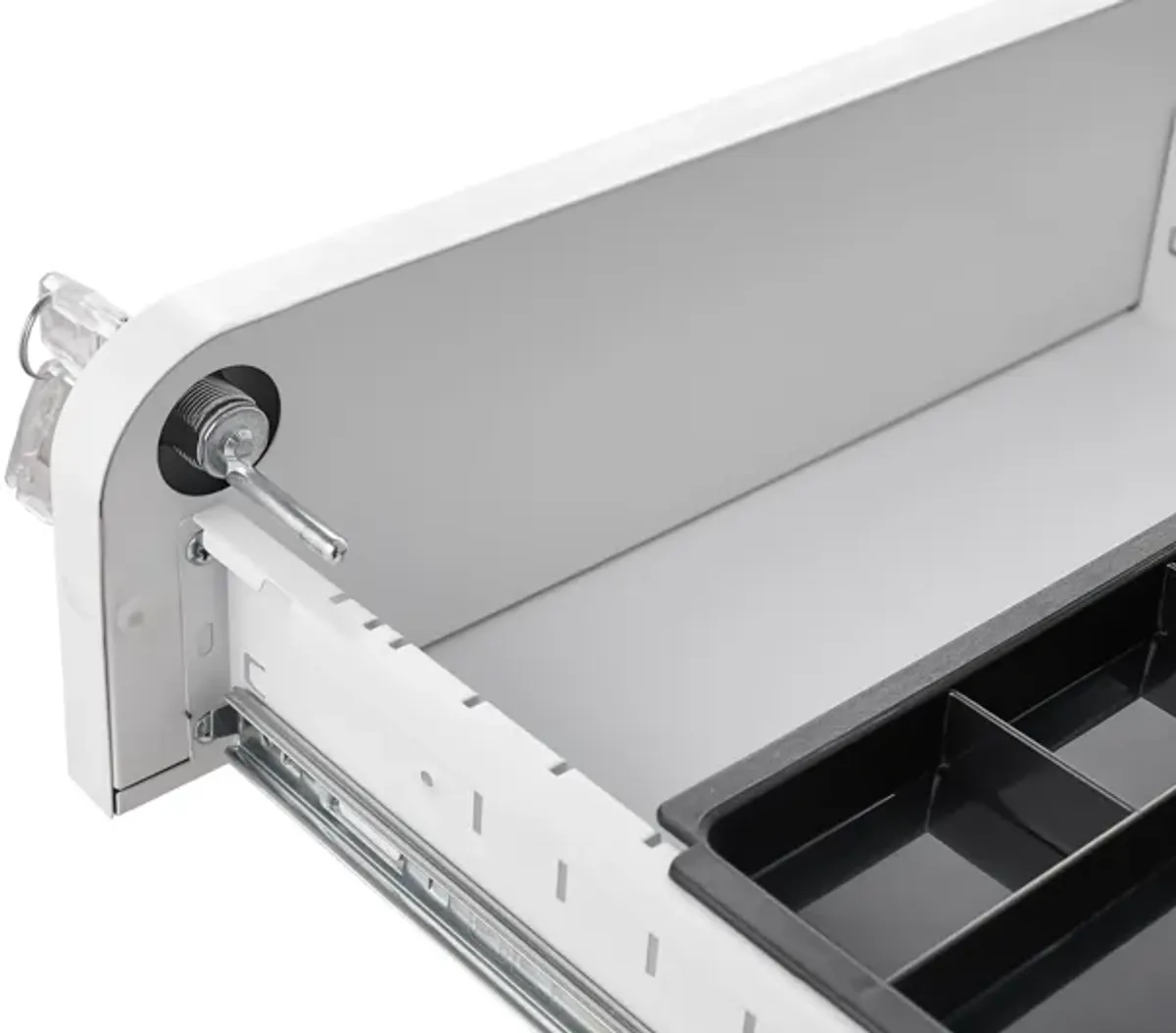 3 Drawer Mobile File Cabinet Under Desk Office, Simple Style Versatile Storage Cabinet For Legal / Letter / A4 Files, 5 Wheel Design Anti-Tilting Cold Rolled Steel Waterproof Moisture-Proof