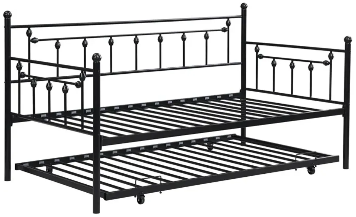 Twin Daybed With Trundle - Black