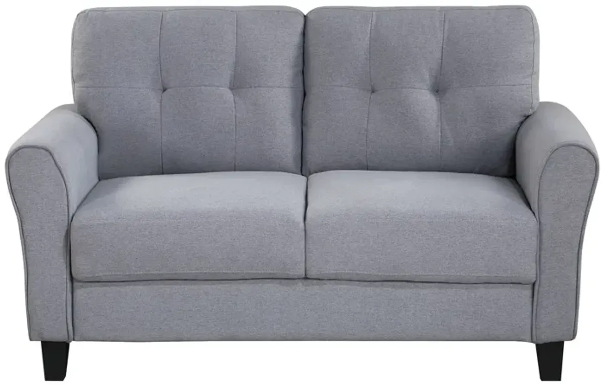 Modern Living Room Loveseat Linen Upholstered Couch Furniture For Home Or Office