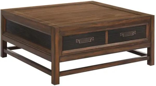 Branson - 2 Drawer Coffee Table, Two Tone - Brown