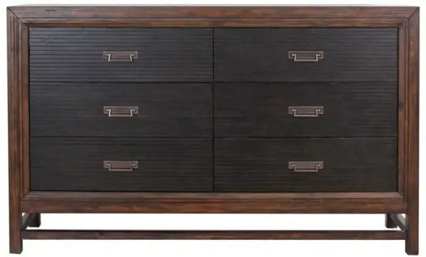 Branson - 6 Drawer Dresser, Two Tone - Brown
