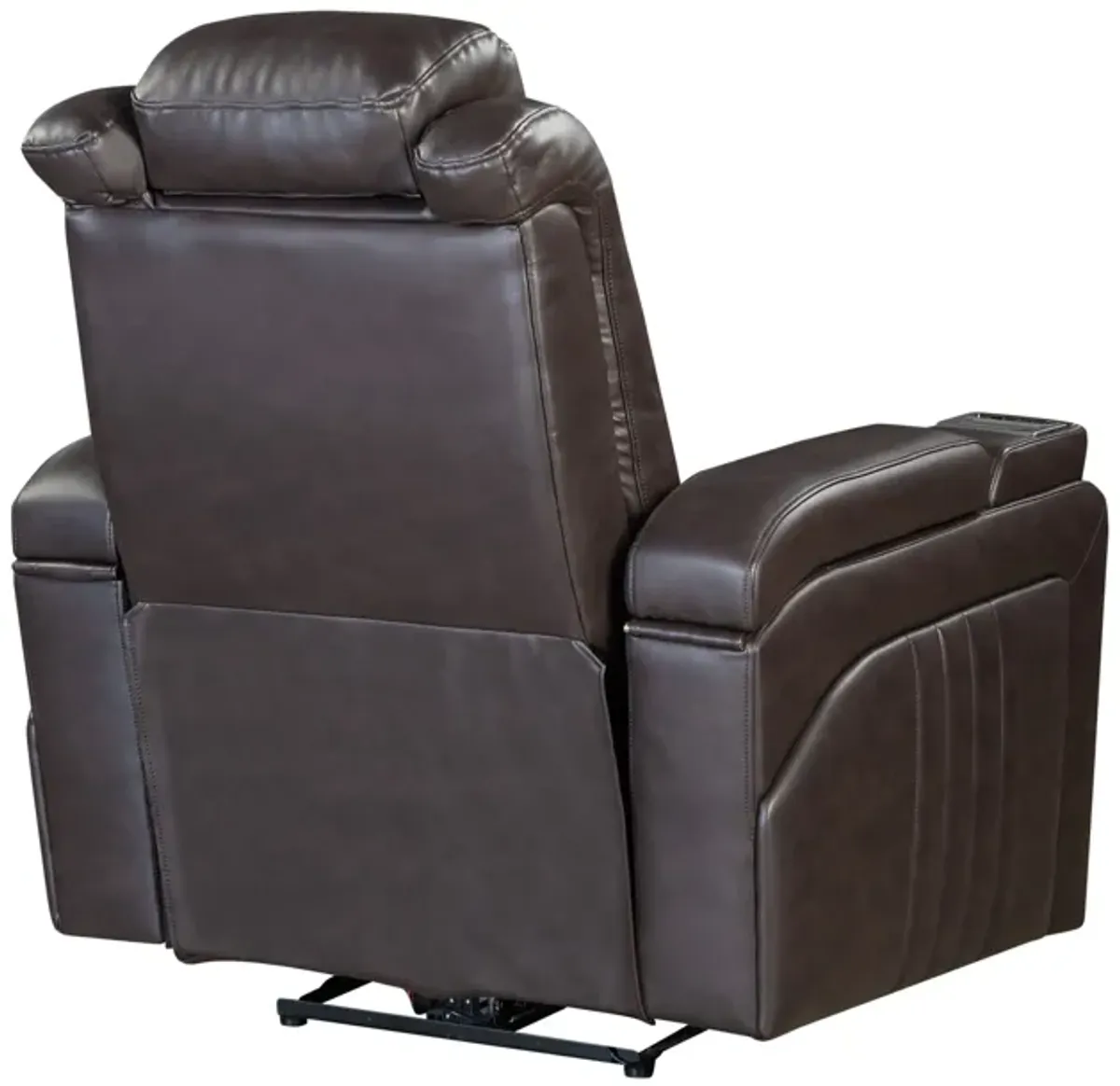 Power Recliner Home Theater Recliner With Power Adjustable Headrest, Wireless Charging Device, USB Port, Storage Arms, Cup Holder And Swivel Tray Table For Living Room