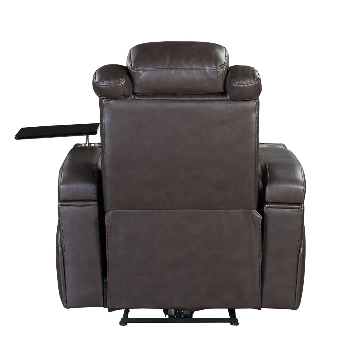 Power Recliner Home Theater Recliner With Power Adjustable Headrest, Wireless Charging Device, USB Port, Storage Arms, Cup Holder And Swivel Tray Table For Living Room