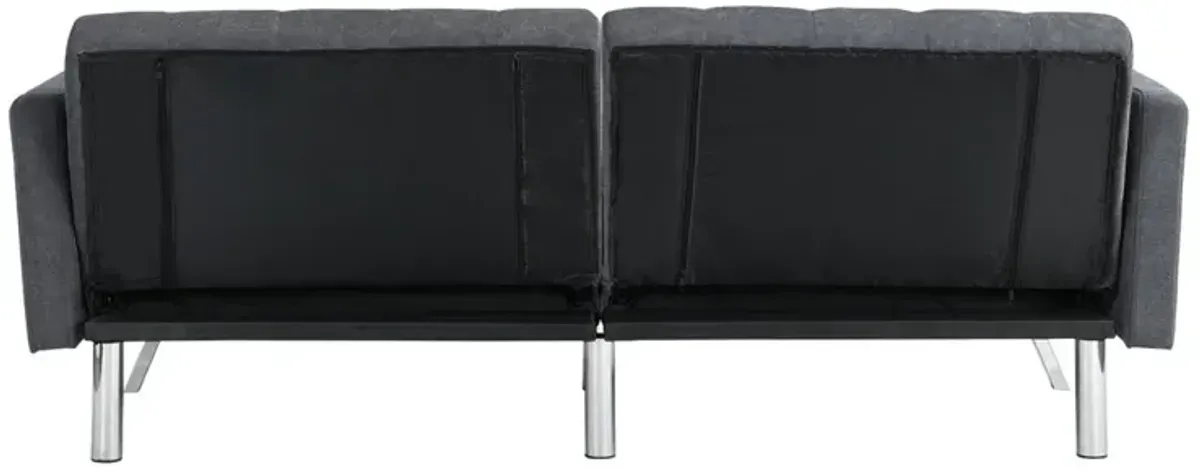 Futon Sofa Bed Convertible Folding Lounge Couch, Armrests