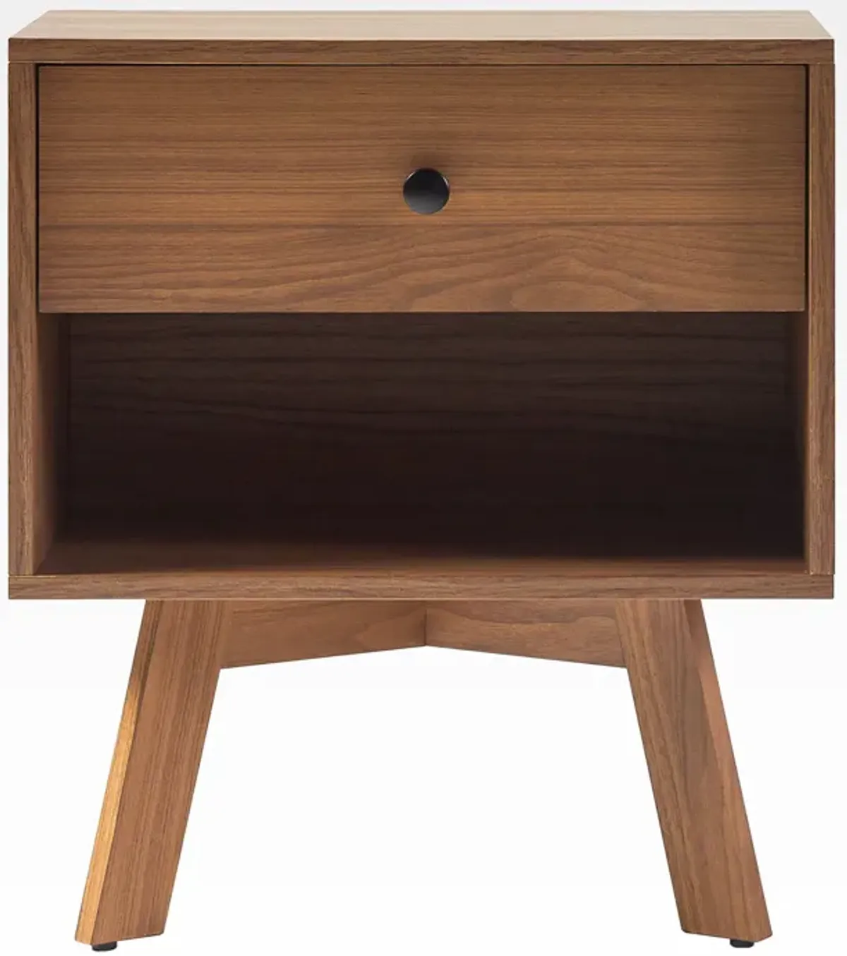 Mid-Century Modern Minimalist 1 Drawer Nightstand