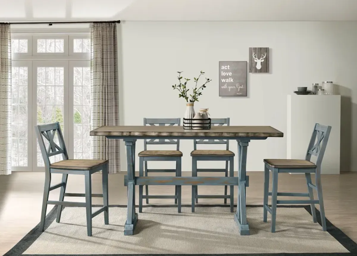 Counter Stool - Aqua Blue