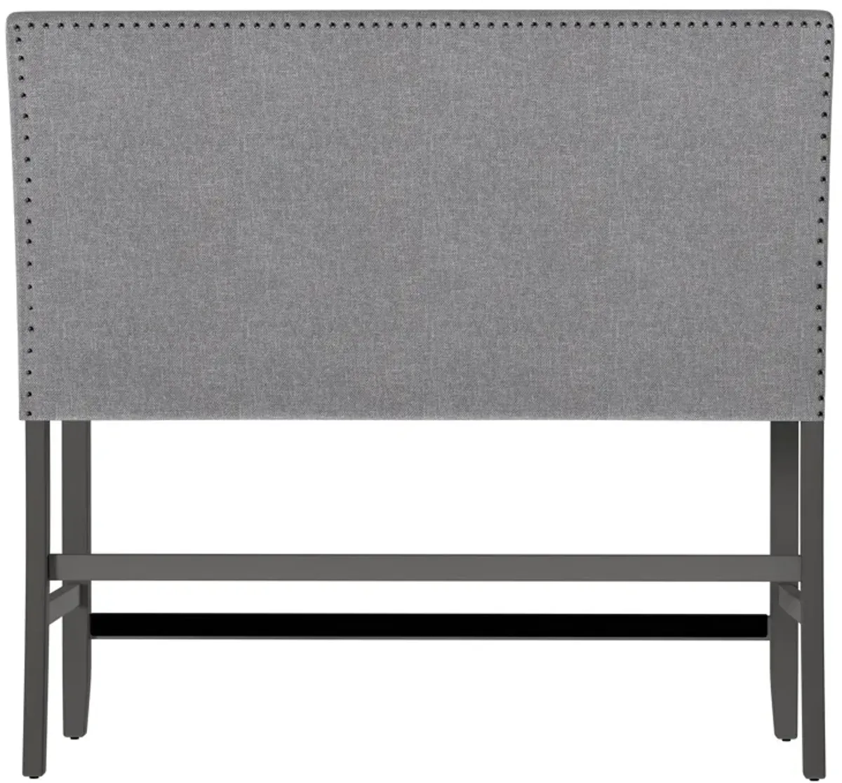 Glimm - Upholstered Bench With Back - Gray