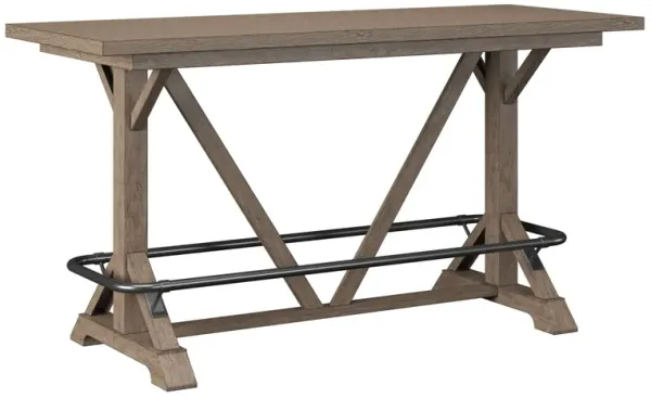 Benti - Bar Height Trestle Table - Brown