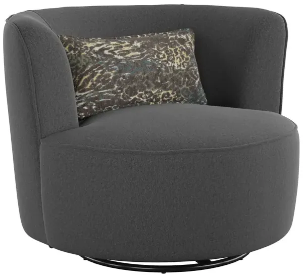 Benz - Swivel Glider Accent Chair - Gray