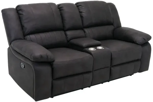 Marshall - Reclining Console Loveseat - Black