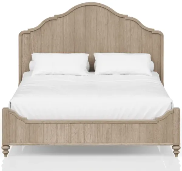 Queen Panel Bed With Transitional Casual Design - Sand