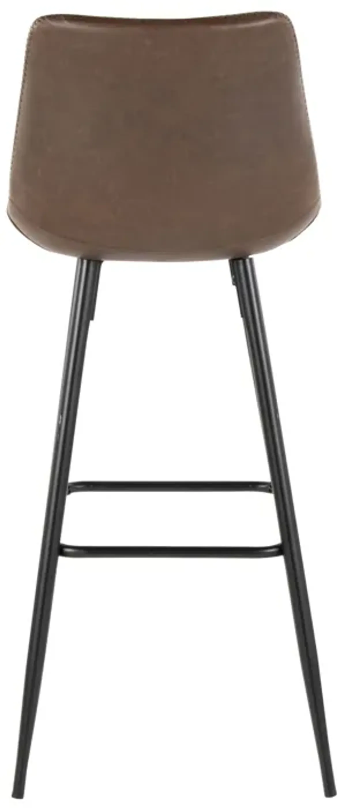 Durango - Industrial / Urban Fixed Height Counter Stool Square Footrest (Set of 2) - Black / Espresso